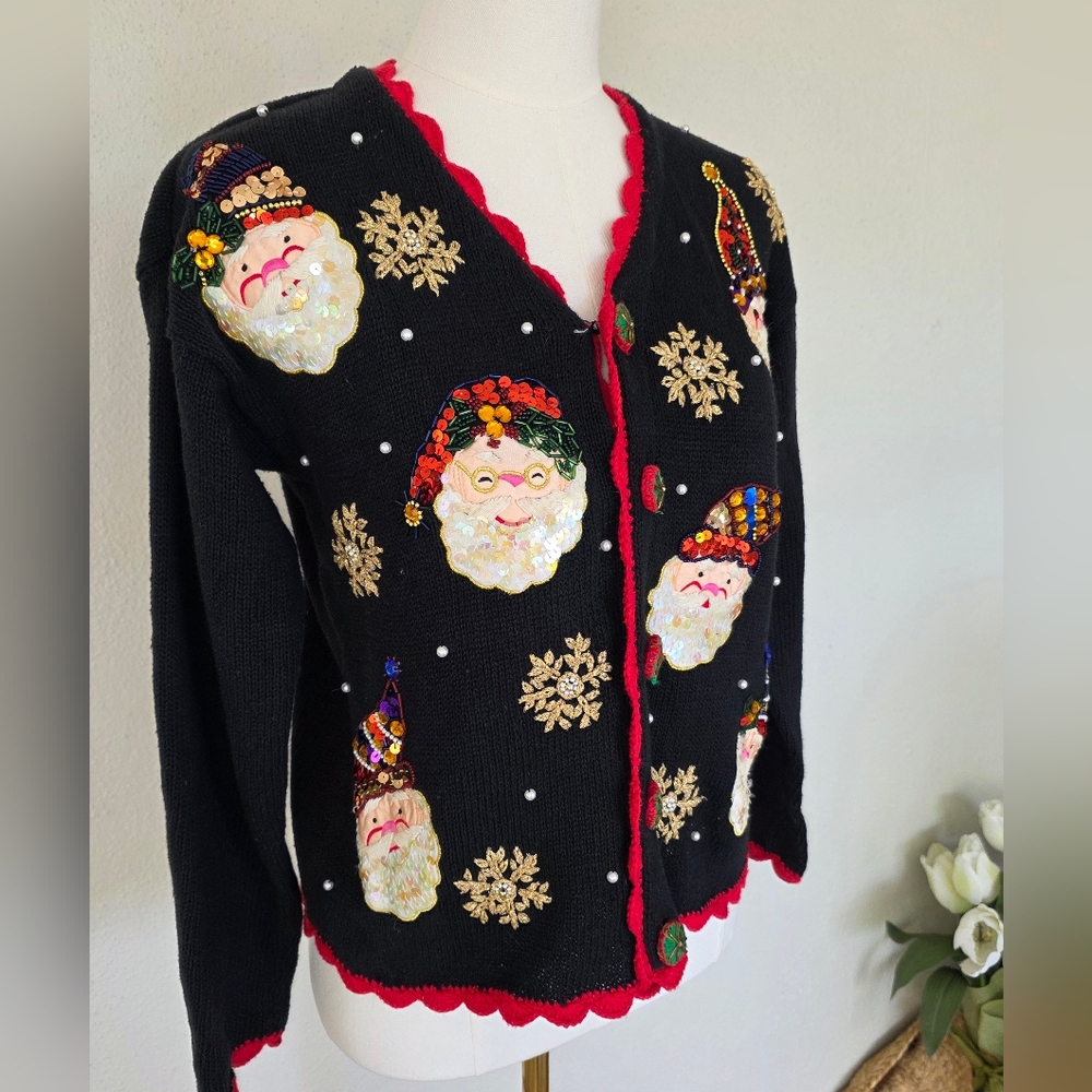 Vintage Yarn Works Santa Sequin Cardigan – Ramie/Cotton